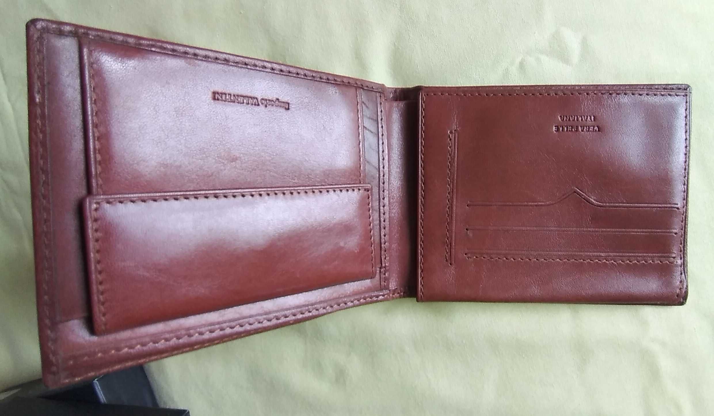 męski skórzany brązowy portfel
