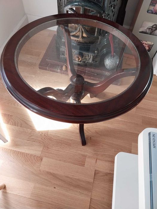 Mesa centro café decoração vidro