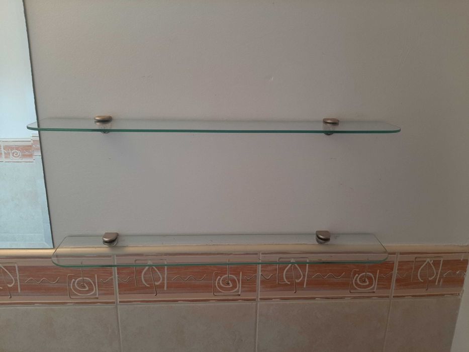 Półka szklana zestaw półki szklane 54cm x 9 cm