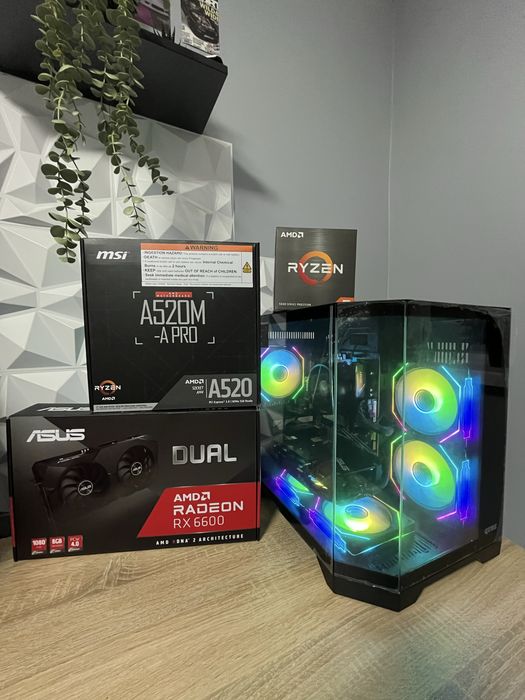 ‼️Ігровий ПК компʼютер(Ryzen 5 5500,DDR4 16GB,RX 6600 8GB,SSD 500GB