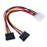 Adapter kabel SATA Power Molex (M) -> 2xSATA (F) Akyga AK-CA-16 15cm