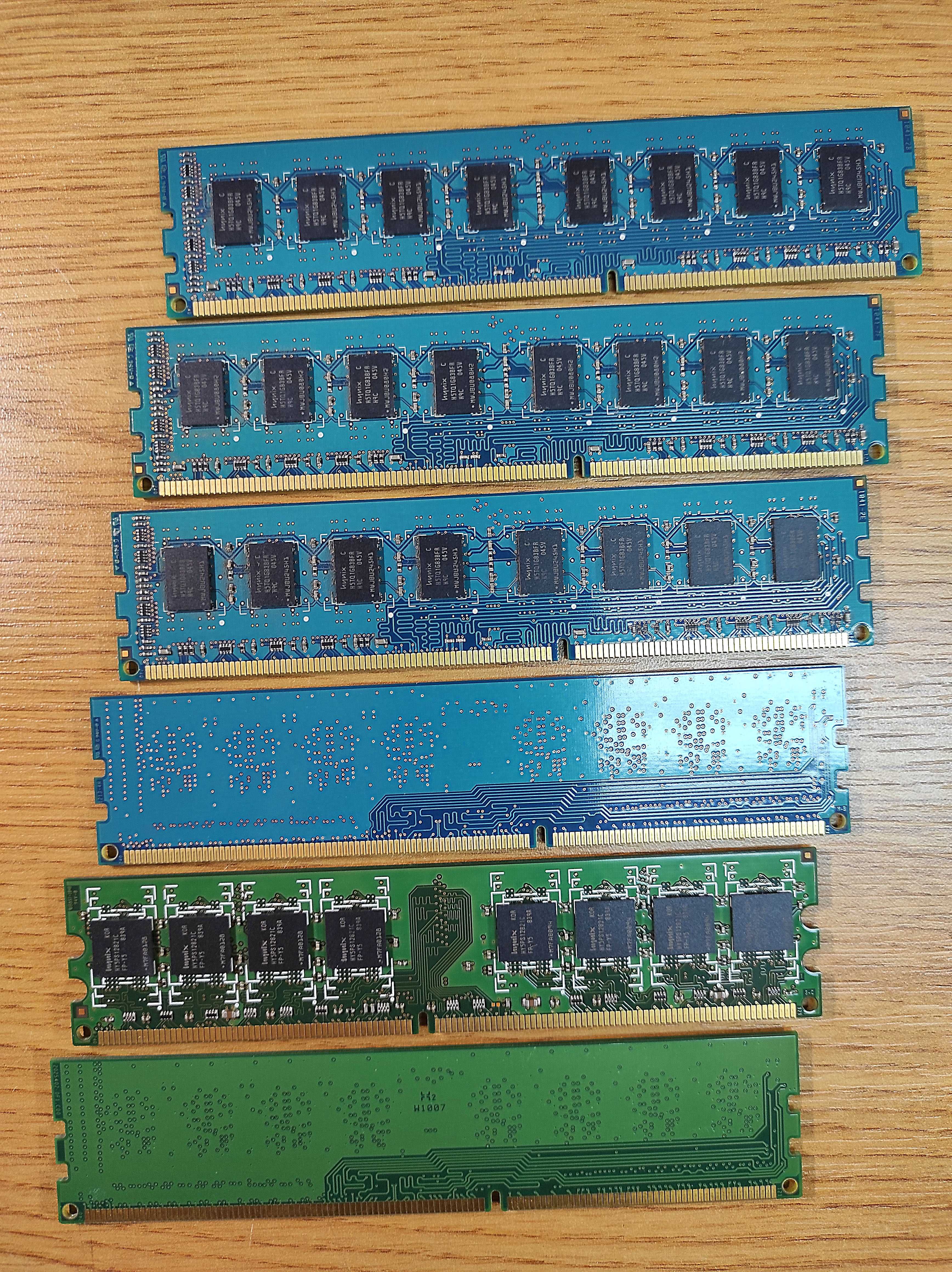 Pamięć RAM  DDR3 2GB PC3-10600U x 4 + 2 Pamięci ram gratis