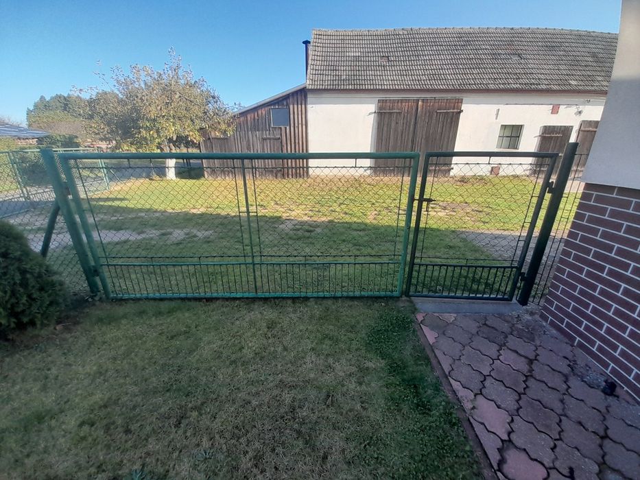 Brama jednoskrzydłowa + furtka