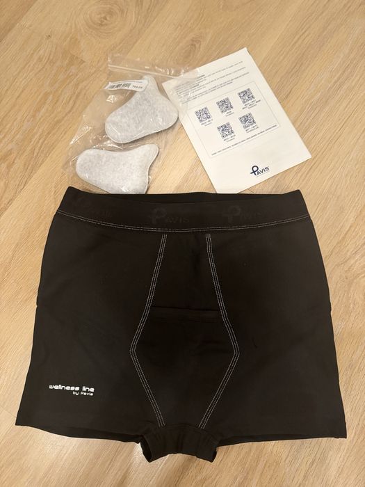 Bokserki przepuklinowe męskie czarne Pavis XL/ majtki przepuklinowe