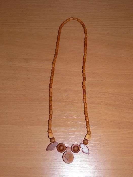 Бусы ожерелье дерево /2, кулон