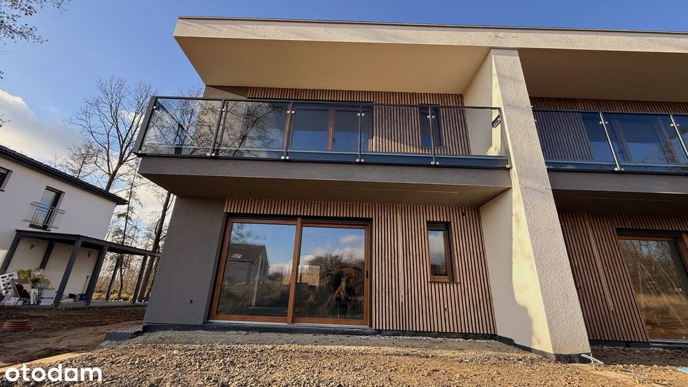 Gotowy do wykończenia dom w Górkach | 123 m² | Bliźniak| Ogród |