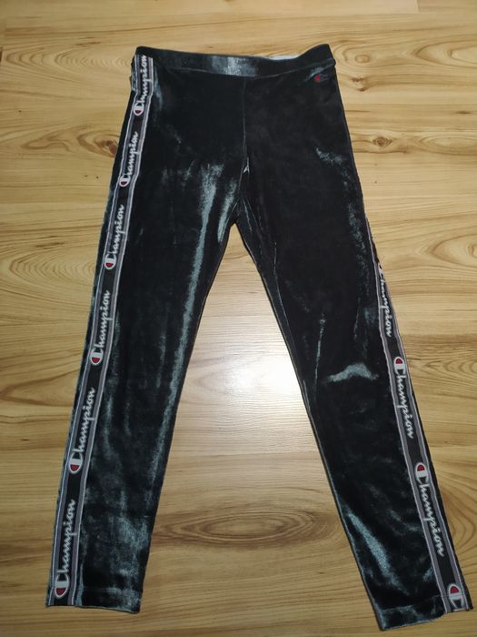 Damskie Welurowe Spodnie Dresowe Dresy Champion