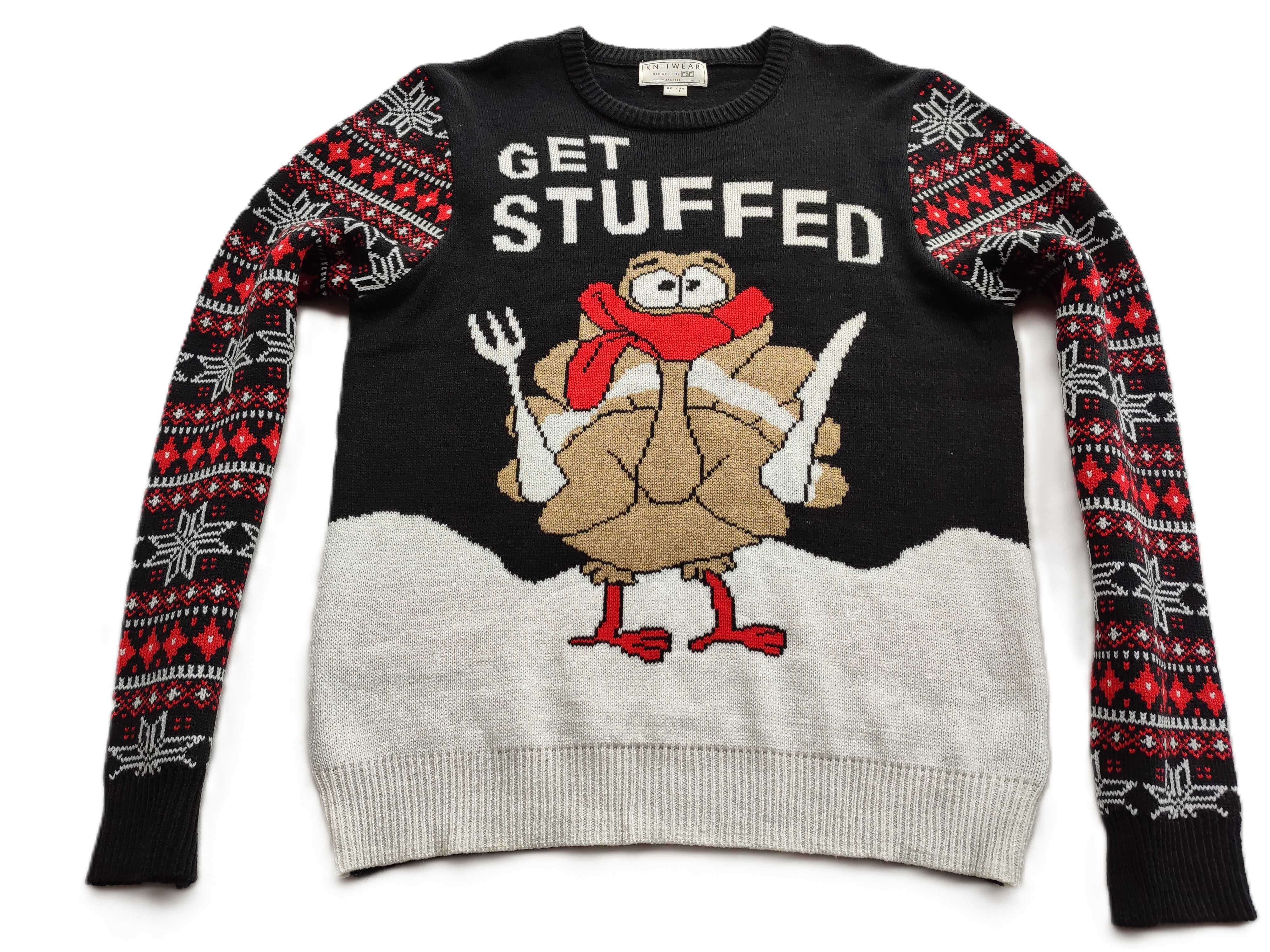 F&F knitwear męski świąteczny sweter L JAK NOWY