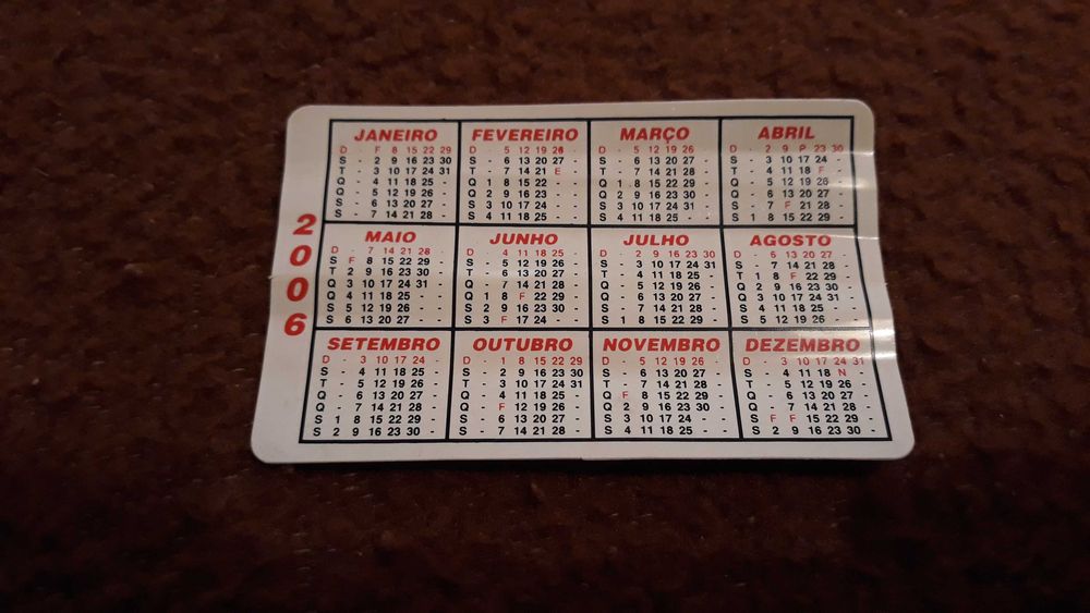 Calendários de bolso - lote 3 / 4 - portes incluídos