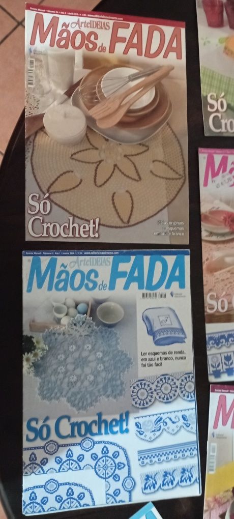 Lote de dez revistas crochê mãos de fada antigas  mãos de fada
