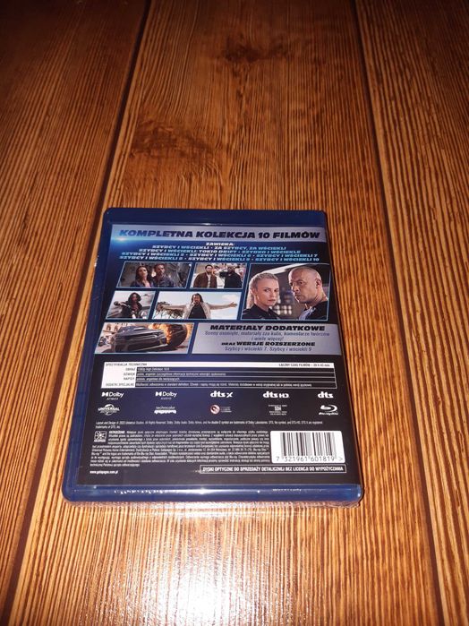 Szybcy i Wściekli kolekcja 10 filmów Fast Furius X Blu-Ray nowe folia