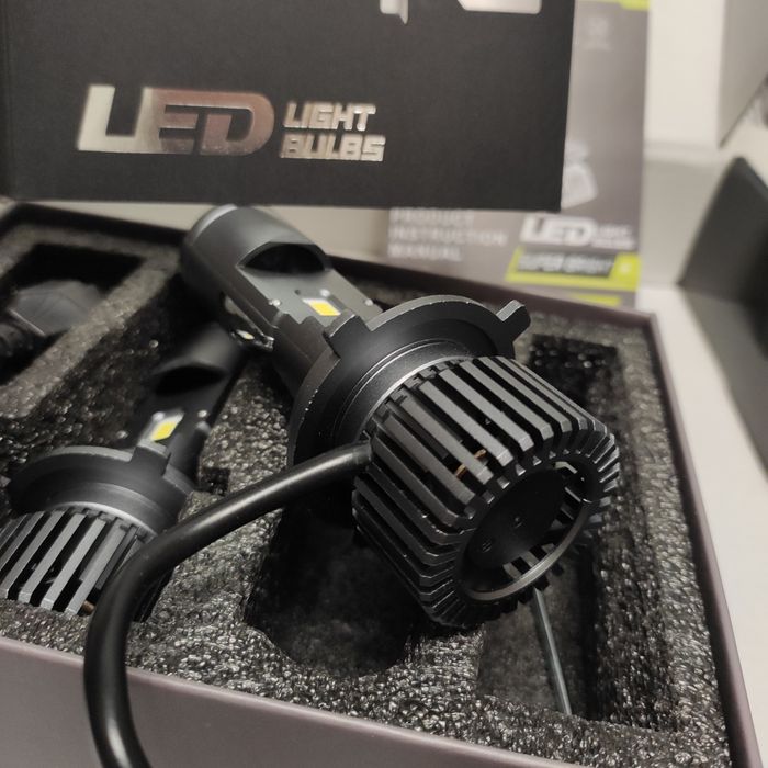 Led lamp h4, лампа лед з активним охолодженням, лінза