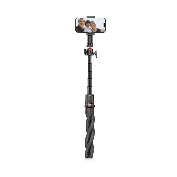 Tech-Protect L07S Bluetooth Selfie Stick Flexible Tripod Black