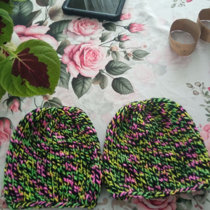 Nowa czapka ręcznie robiona handmade rękodzieło multikolor