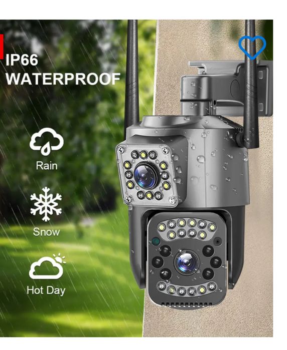 Уличная камера Wifi вайфай видеокамера  JNice 8Мп з 2 об'єктивами