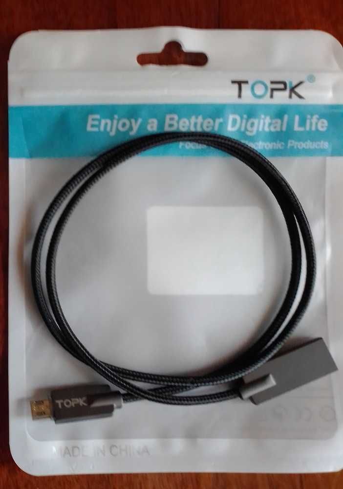 Кабель Topk с  разъемом Micro USB, длина 50см