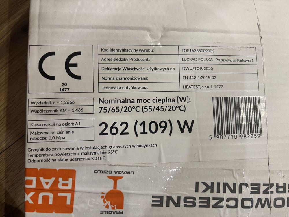 Nowy Grzejnik 50x62,8