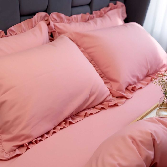 Тепла постільна білизна Фланель 150 г/м2. Колір Рожева Пудра. Байка