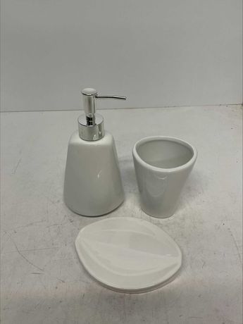 Dozownik do mydła w płynie z mydelniczką i kubkiem 400 ml [343025]