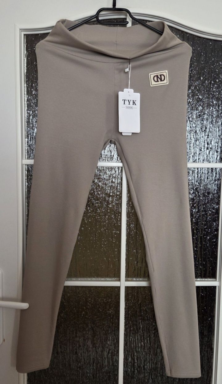 Legginsy Damskie Beżowe 2XL-3XL 33