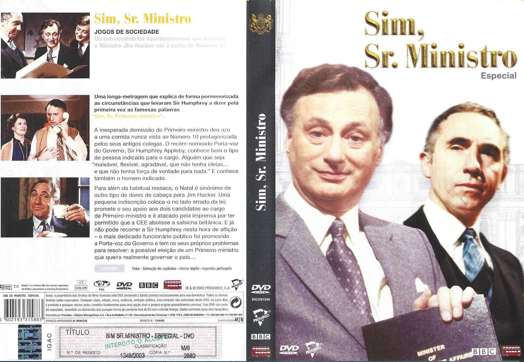 Sim, Sr. Ministro - - - Especial - Jogos de Sociedade - - - - - DVD