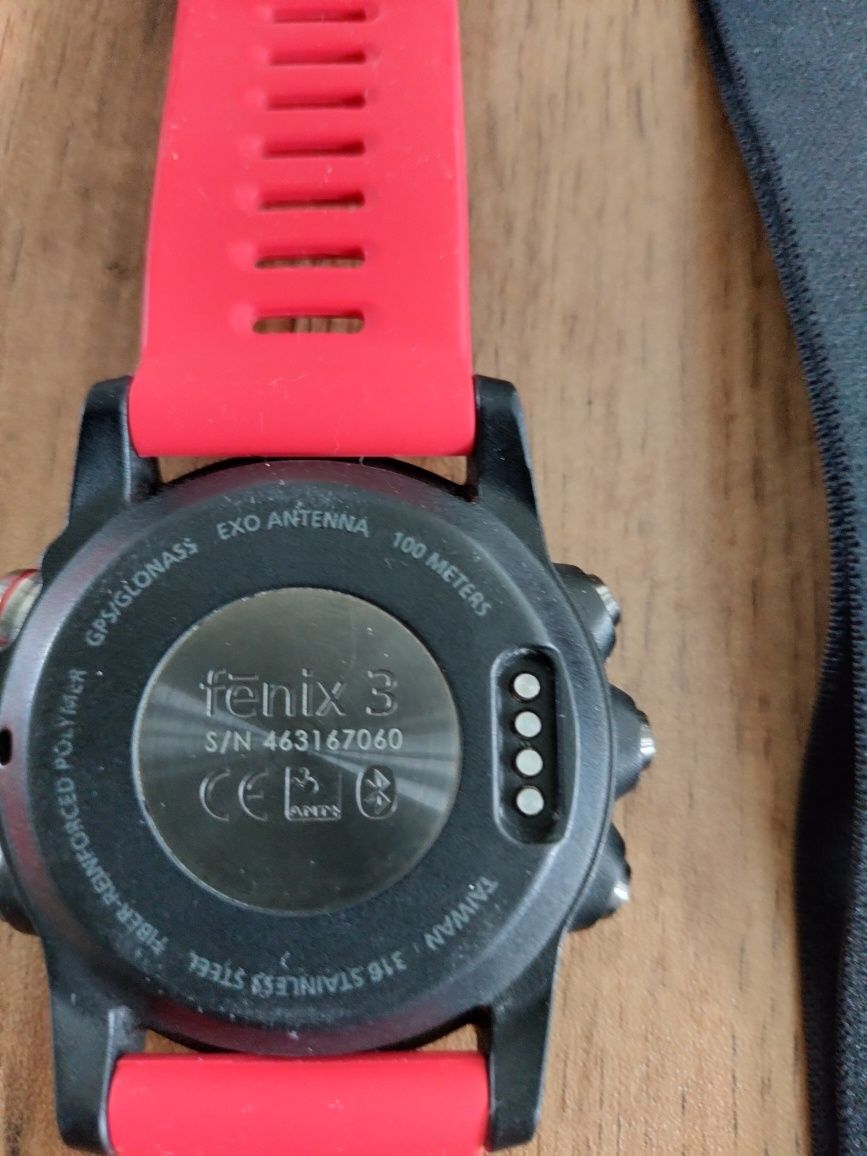 Garmin Fenix 3 HR czarny czerwony pasek ładowarka polski dystrybutor