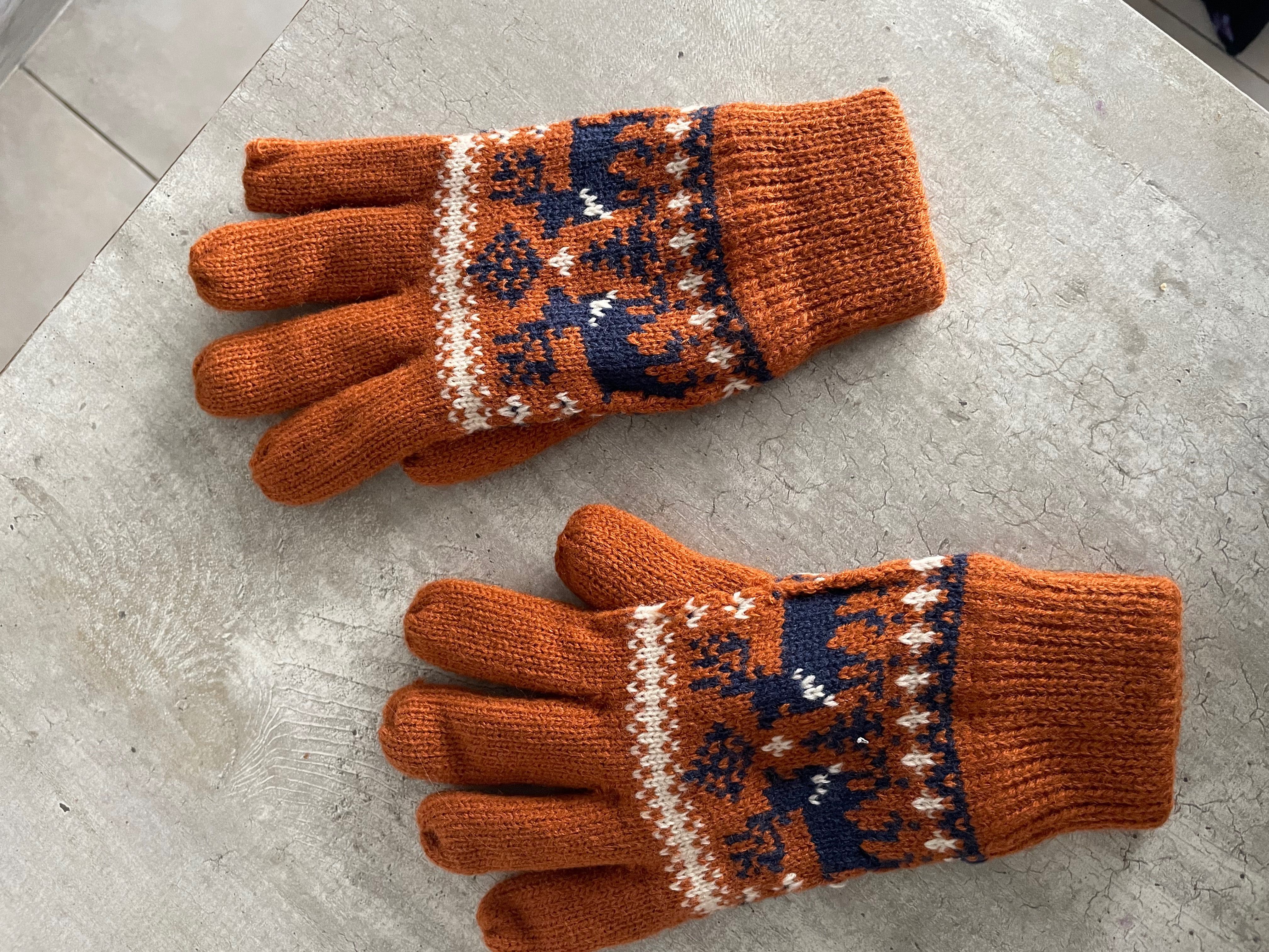 asos nowe rękawiczki zimowe ciepłe renifery ocieplane