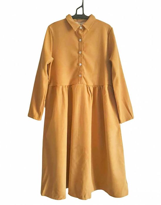 Тепла яскрава сукня в японському стилі