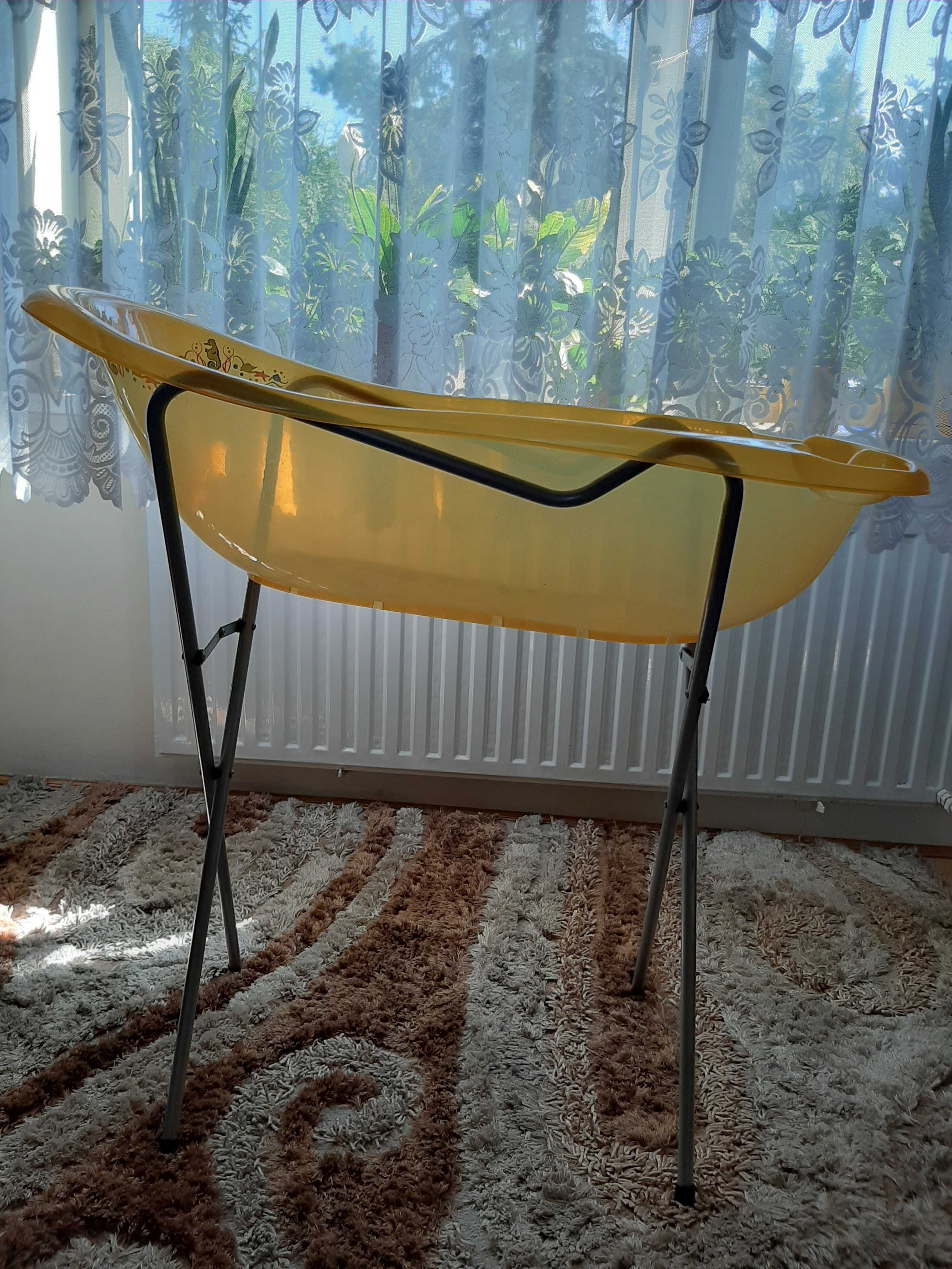 Wanienka Tega Baby 102 cm ze stelażem - żołta