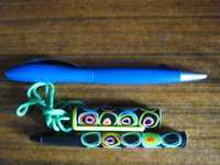 Ручка шариковая синяя и цветная
