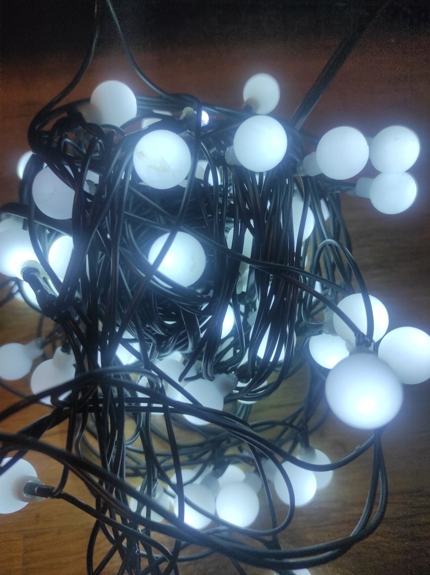 Oświetlenie lampki choinkowe migające kule