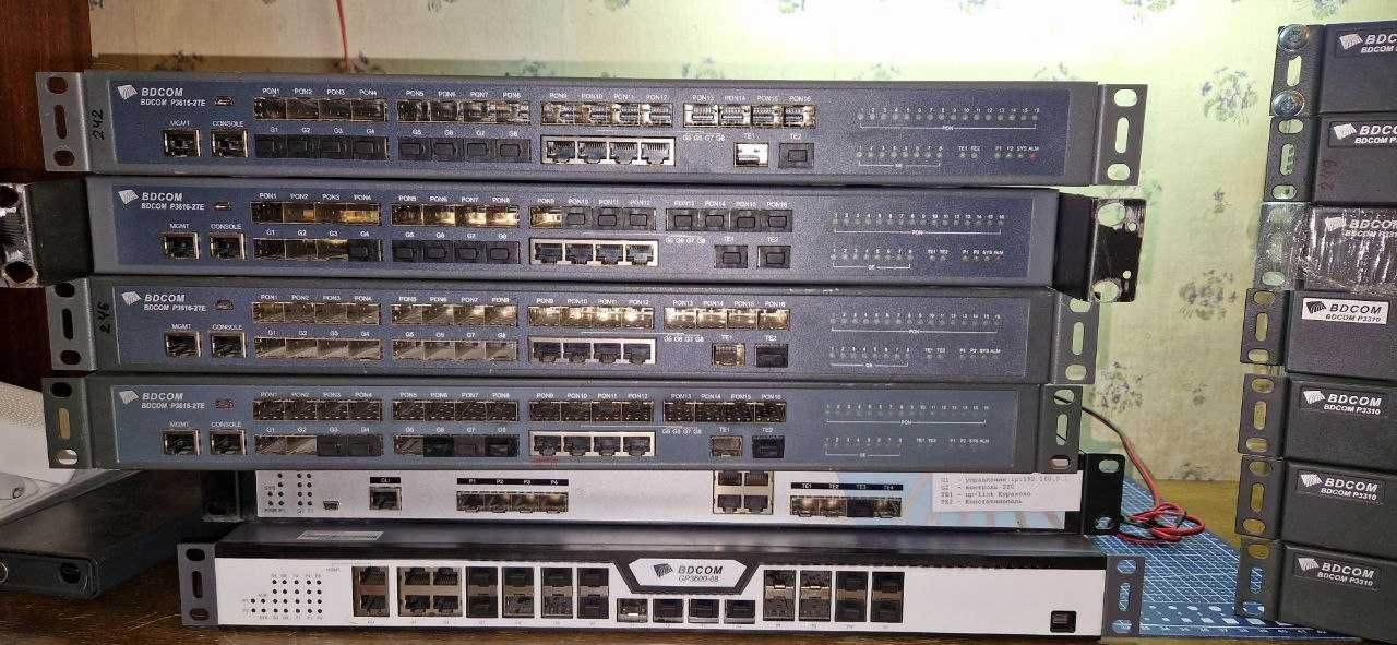 BDCOM OLT EPON GPON 3310, 3616-2TE, P3600-04, GP-3600-08