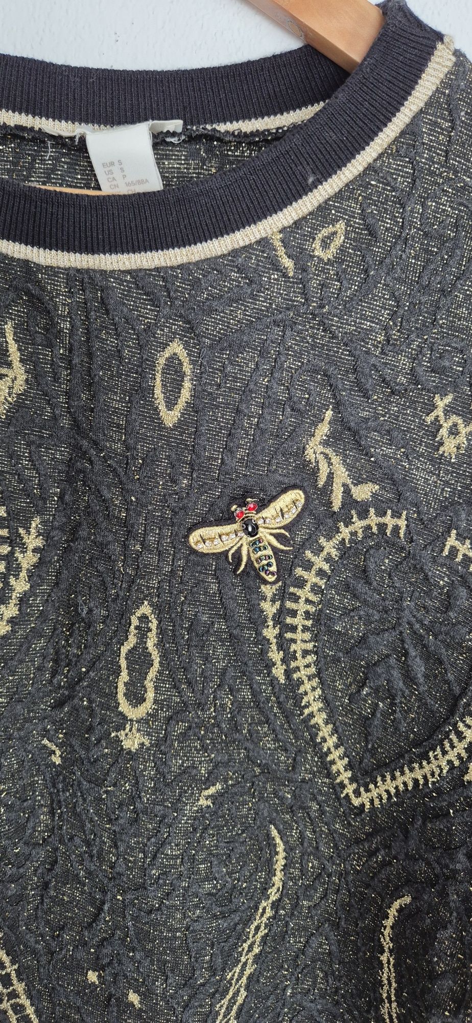Sweter damski z broszką H&M S