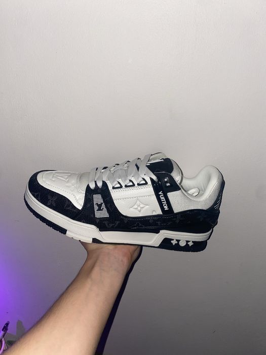 buty louis vuitton trainer black white czarno biale rozmiar 43