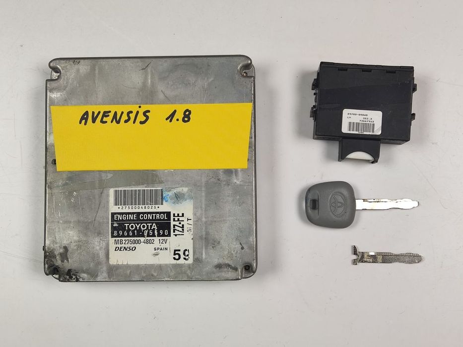 TOYOTA AVENSIS T25 1.8i 02-09r Komputer Silnika Immobilizer Kluczyk
