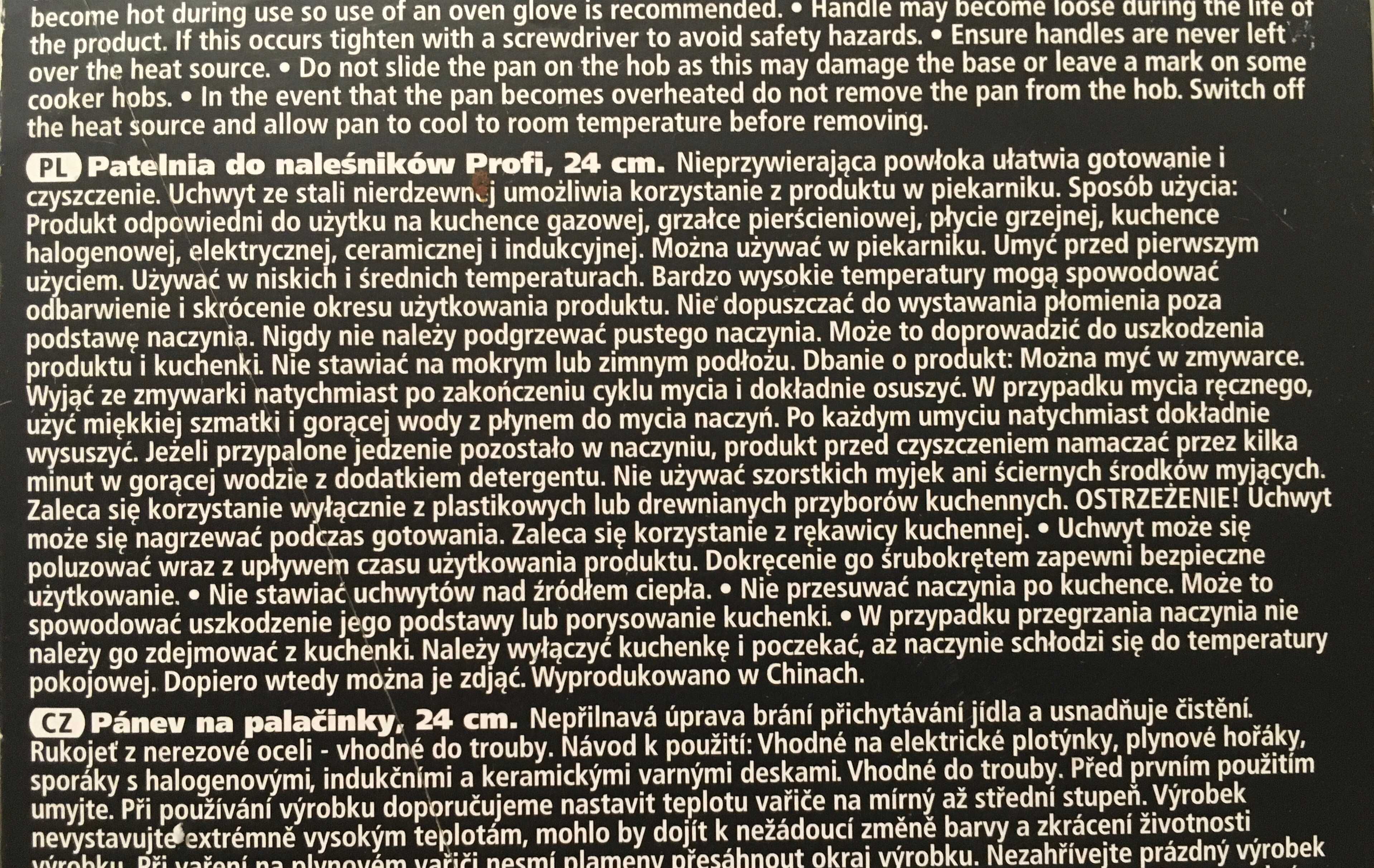 Patelnia Naleśnikowa Indukcyjna do Naleśników Go Cook Profi 24cm