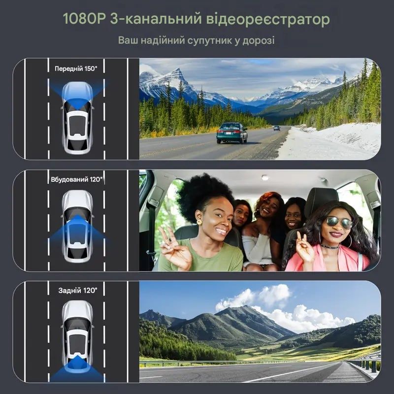 Відеореєстратор+камера заднього виду