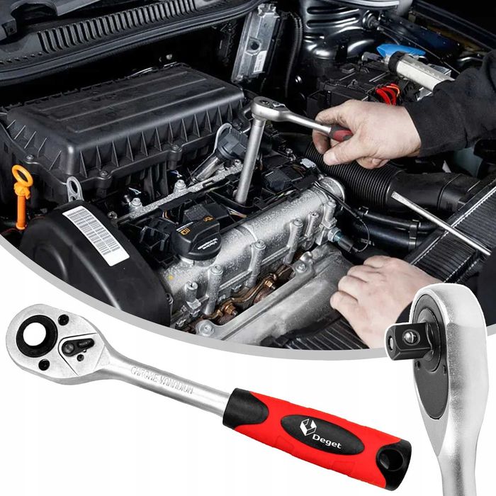 KLUCZE NASADOWE 94 Zestaw Kluczy Nasadowych Narzędzi 2 Dwie Grzechotki