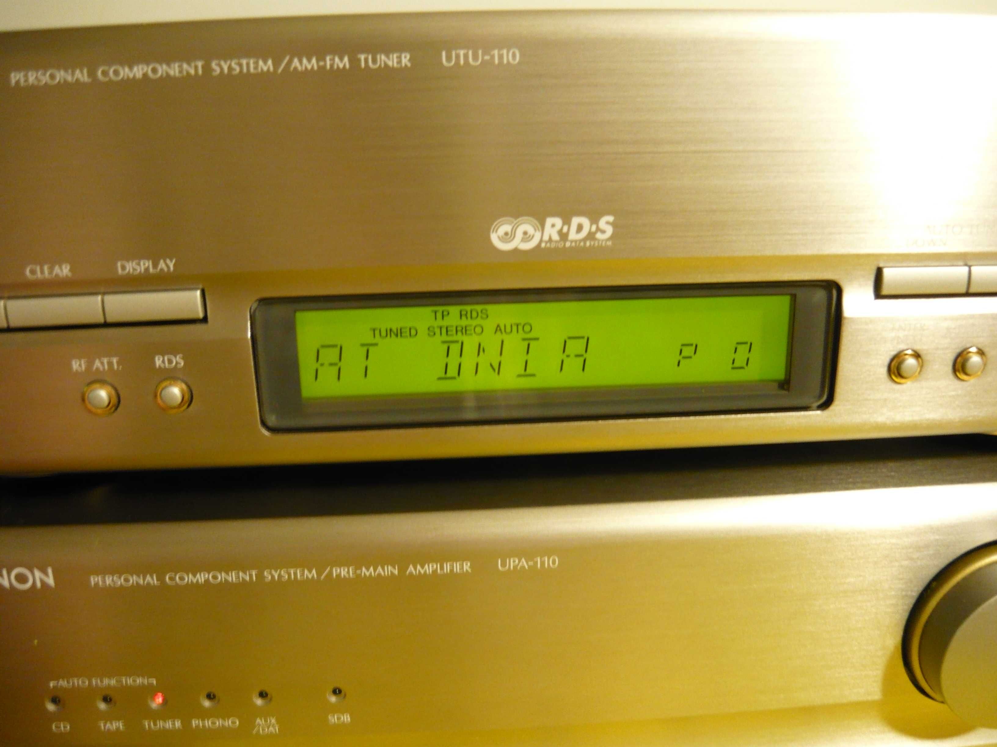Wzmacniacz 2 x 60W Vinyl DENON 27 cm Tuner UPA-110 UTU-110 RDS radio