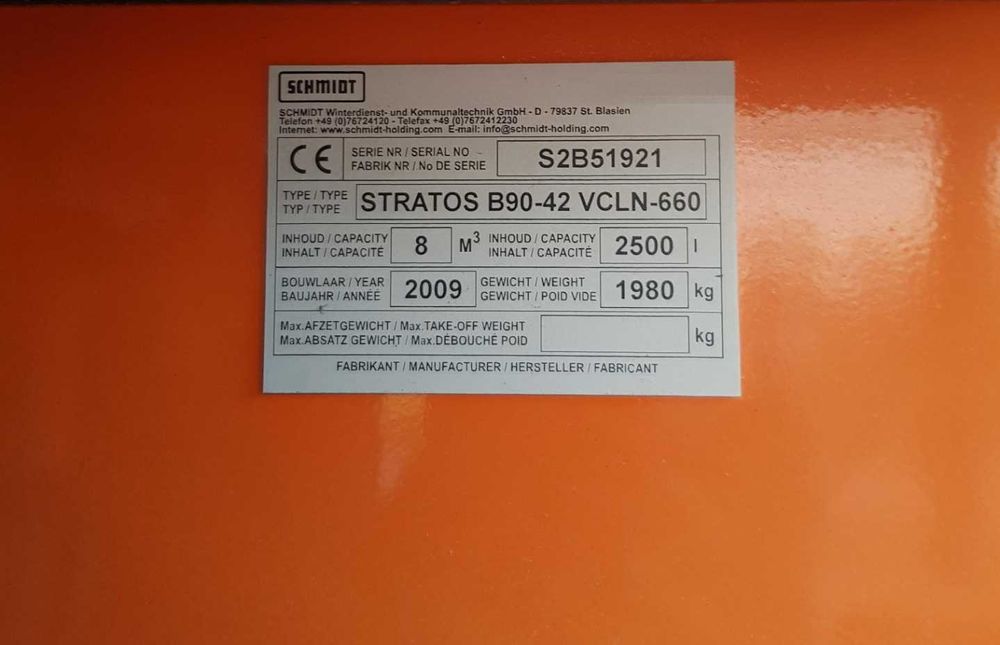 Пескосолеразбрасыватель Schmidt Stratos 8 м.куб