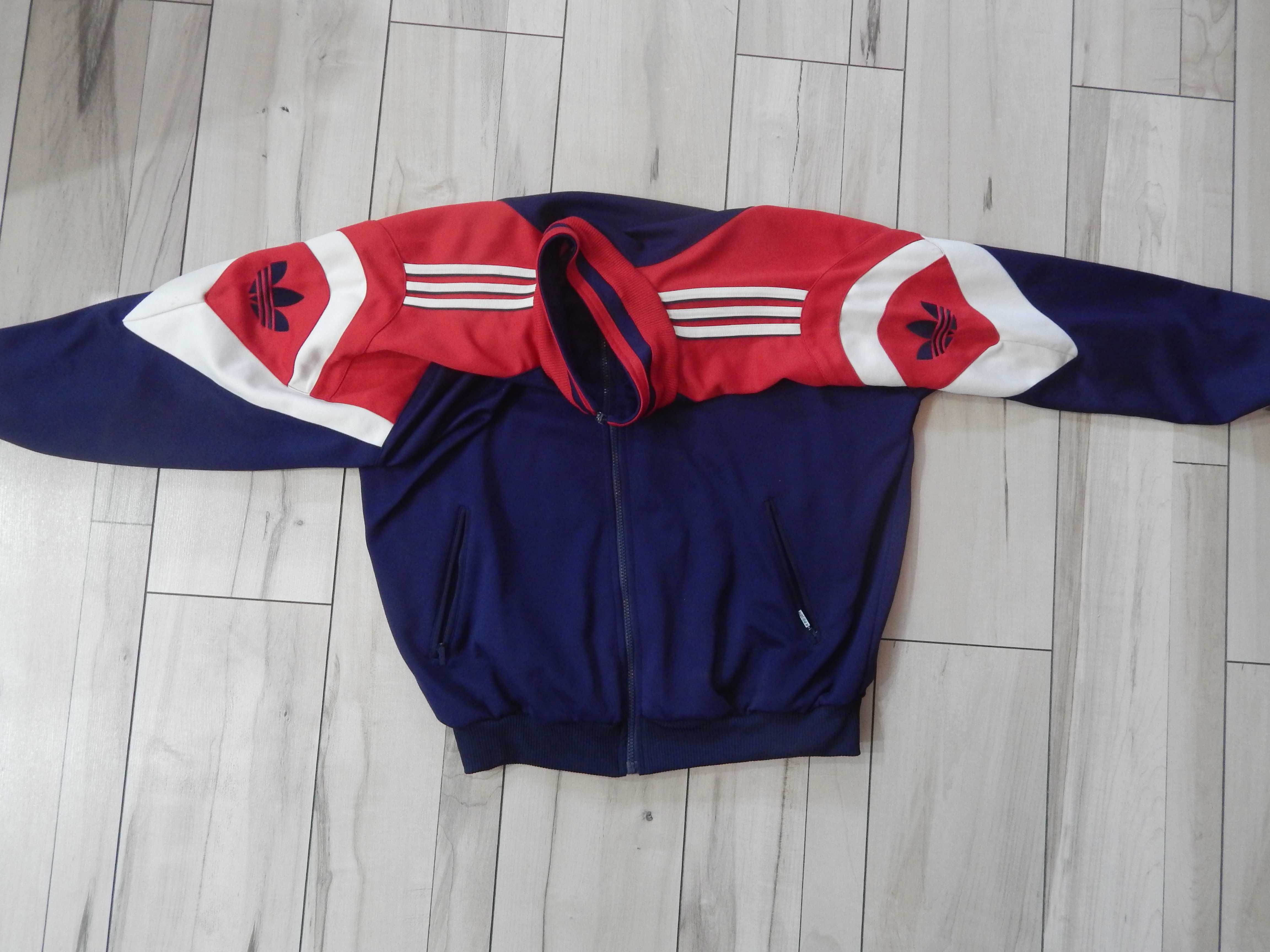 duża rozpinana bluza adidas vintage xxi