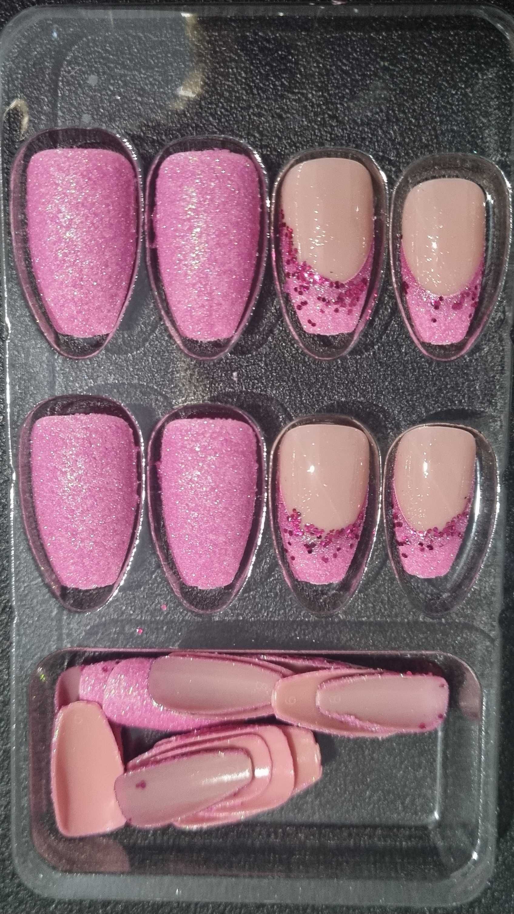 Conjunto de unhas postiças/falsas reutilizáveis - NOVAS