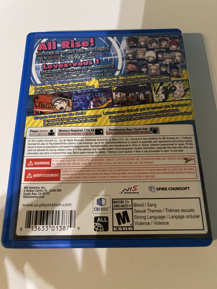 Danganronpa 2 goodbye despair PS Vita