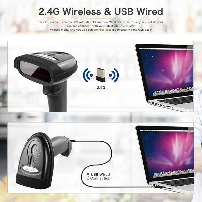Bezprzewodowy skaner kodów kreskowych NETUM usb dongle NOWY