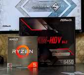 Ryzen 5 5500+ B450+ 16Gb HyperX игровой комплект DDR4 AMD s-AM4