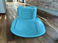 Lampa ORP-2 loft, retro ubot PRL. Turkusowa