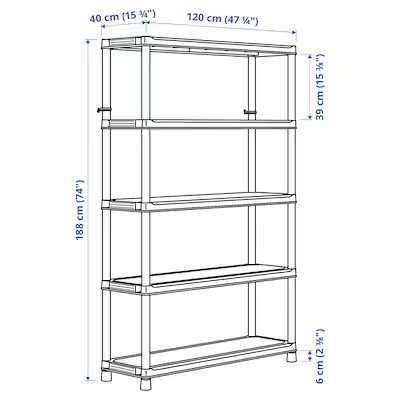 Estante IKEA RUNMARÖ | 5 Prateleiras - Desmontável - Sem Parafusos