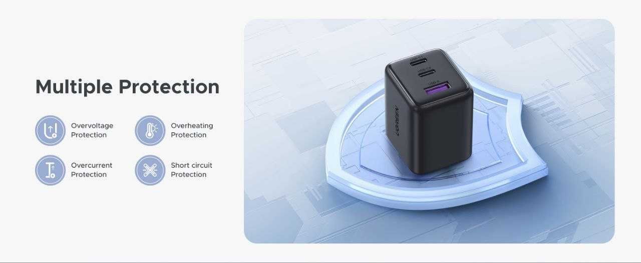 UGREEN 30W 3-Port GaN Fast Charger Ugreen X515 зарядний пристрій
