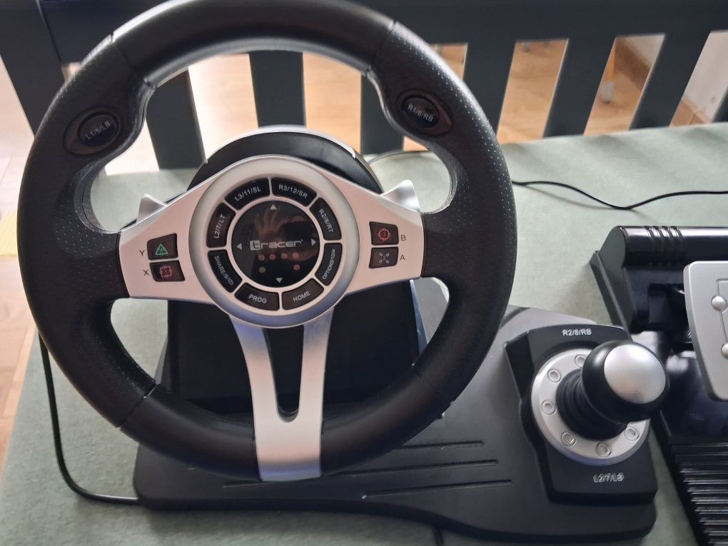 Kierownica  PC Z biegami sprzęgło PedAŁY DO PS4 komputera LAP