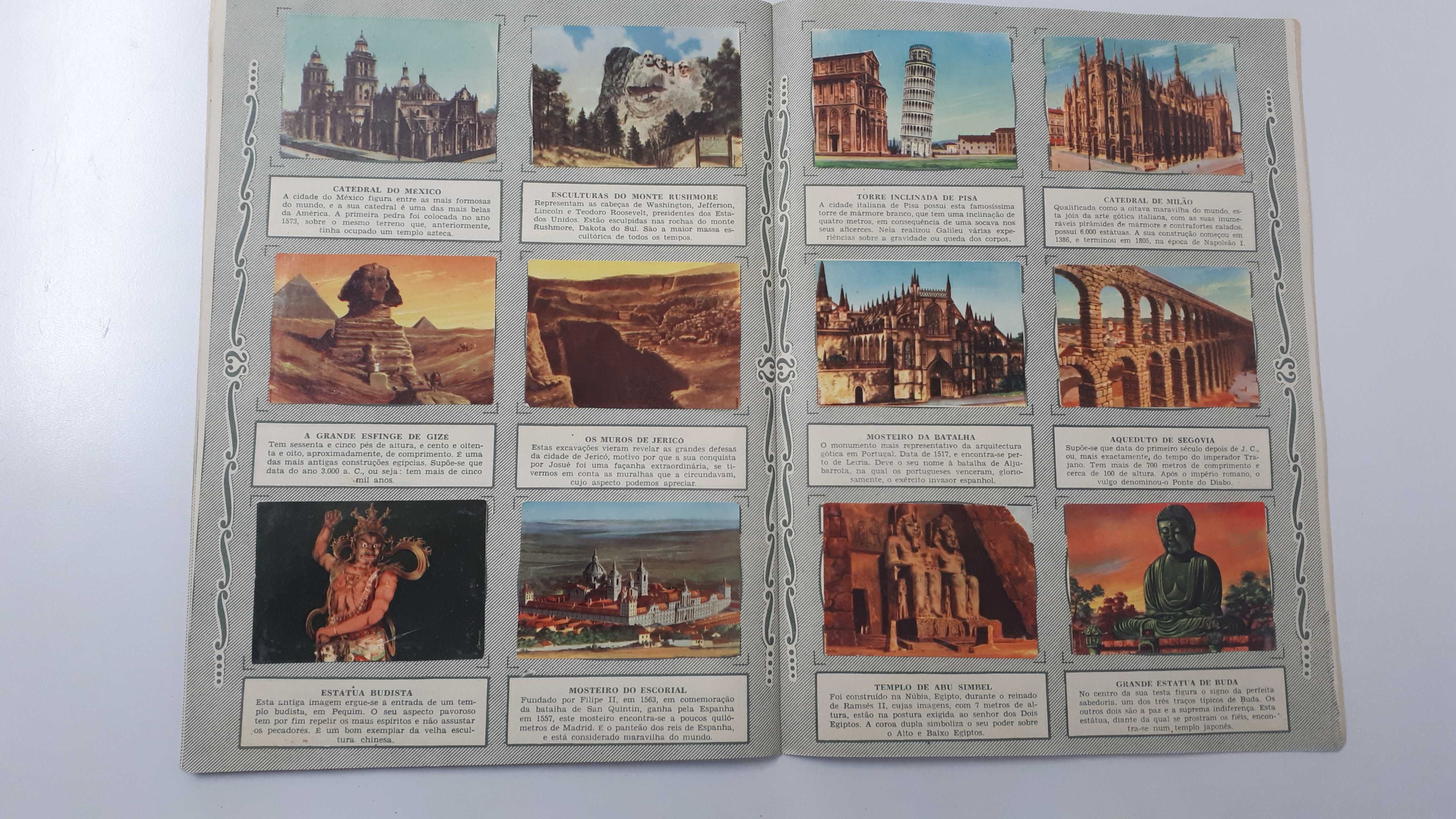 Caderneta de cromos completa MARAVILHAS DO MUNDO